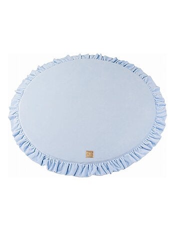 Bébé Rond 100cm Tapis De Jeu Pour Enfants, Velvet, Bleu Clair