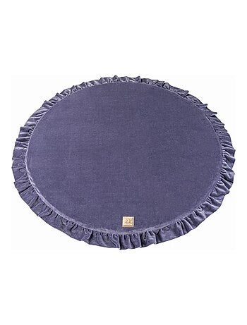 Bébé Rond 100cm Tapis De Jeu Pour Enfants, Velvet, Bleu Clair