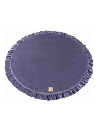 Bébé Rond 100cm Tapis De Jeu Pour Enfants, Velvet, Gris-Bleu
