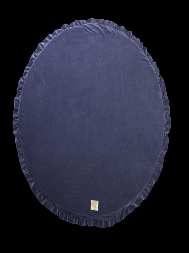 Bébé Rond 100cm Tapis De Jeu Pour Enfants, Velvet, Gris-Bleu Gris Bleu - Kiabi
