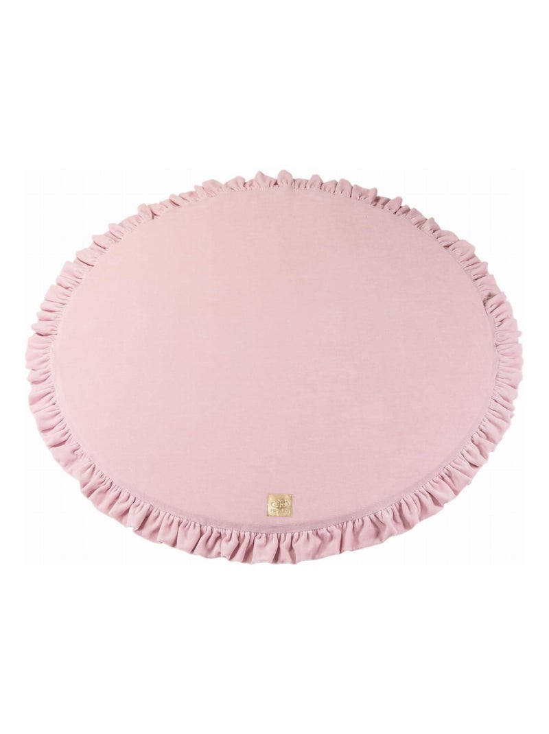 Bébé Rond 100cm Tapis De Jeu Pour Enfants, Velvet, Rose Rose - Kiabi