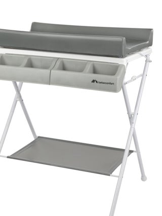 BEBECONFORT Baltic Table à langer et baignoire 2en 1, Pliable, De 0 à 12 mois (11kg), Gray Mist