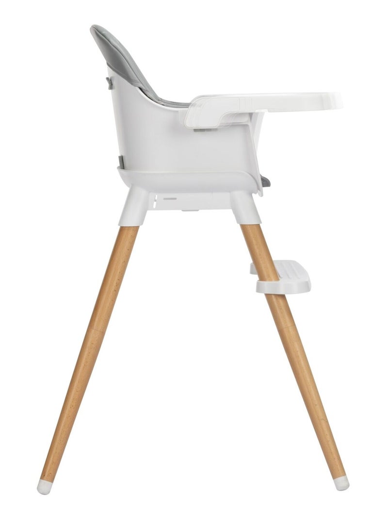 Bebeconfort Chaise haute bébé Abelia, Design Scandinave Gris Blanc - Kiabi