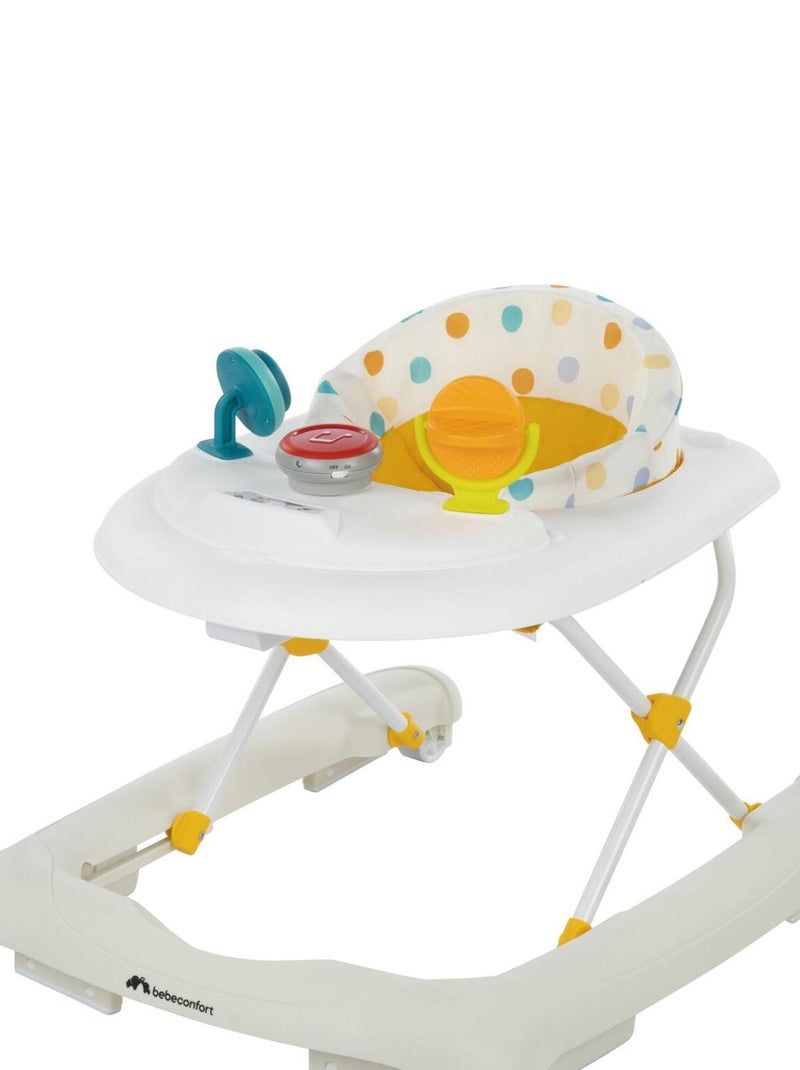 BEBECONFORT Explorer Trotteur bébé, tablette d'activité musicale, De 6 à 18 mois (<12kg), Terrazzo Jaune - Kiabi