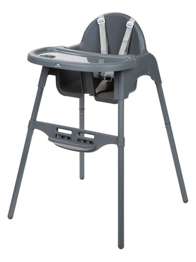 BEBECONFORT Meely Chaise haute bébé 2 en 1, évolutive, De 6 mois à 3 ans (15kg), Dark grey Gris - Kiabi