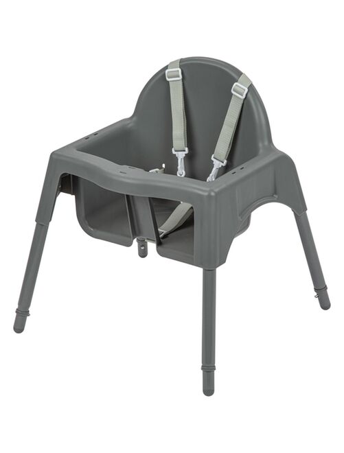 BEBECONFORT Meely Chaise haute bébé 2 en 1, évolutive, De 6 mois à 3 ans (15kg), Dark grey - Kiabi