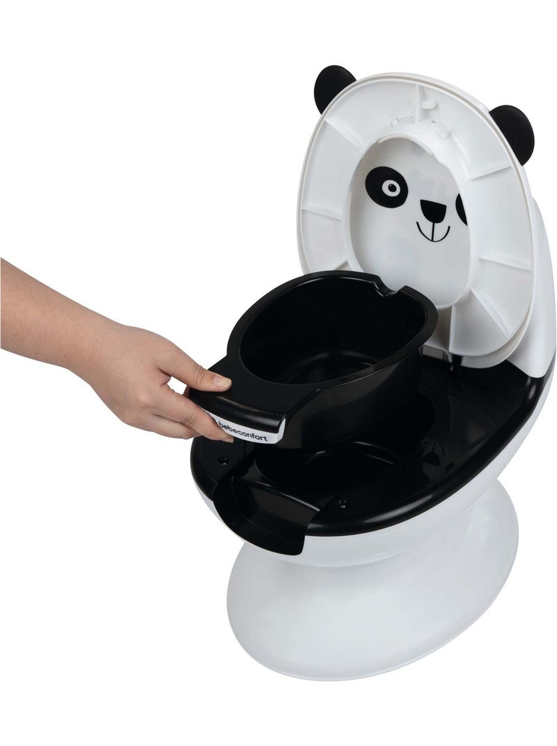 BEBECONFORT Mini toilette Panda, Pot avec bruit de chasse d'eau Blanc Noir - Kiabi