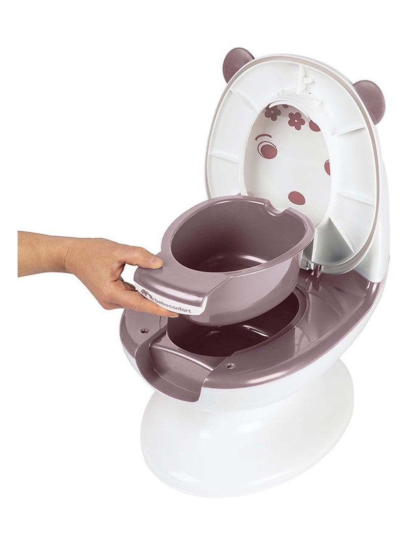 BEBECONFORT Mini toilette Panda, Pot avec bruit de chasse d'eau Blanc Rose - Kiabi