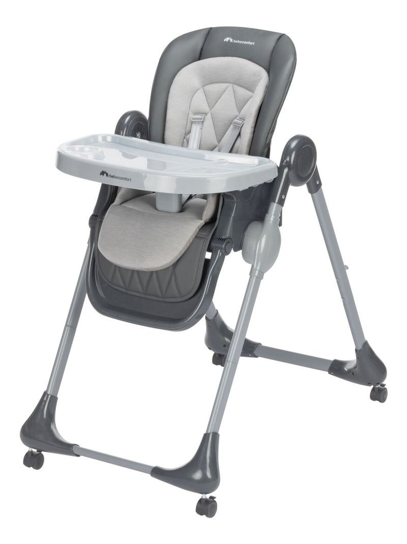 BEBECONFORT OLEA Chaise haute bébé, évolutive, multi-positions Blanc Gris anthracite - Kiabi