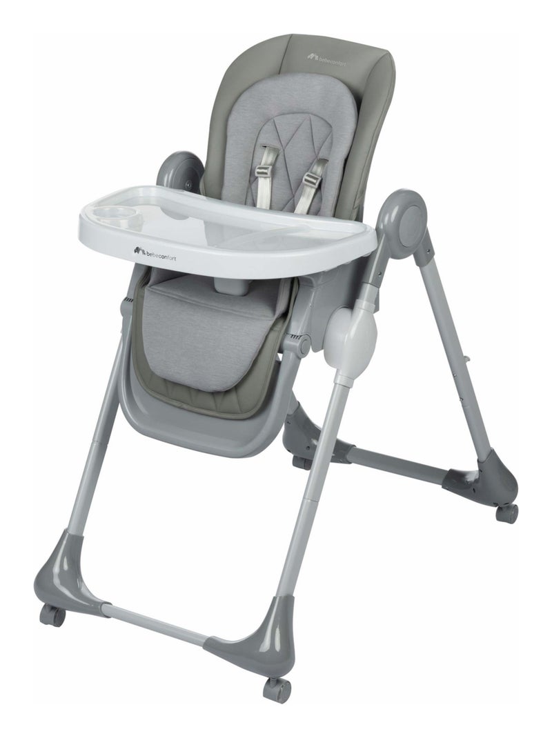 BEBECONFORT OLEA Chaise haute bébé, évolutive, multi-positions Gris Blanc - Kiabi