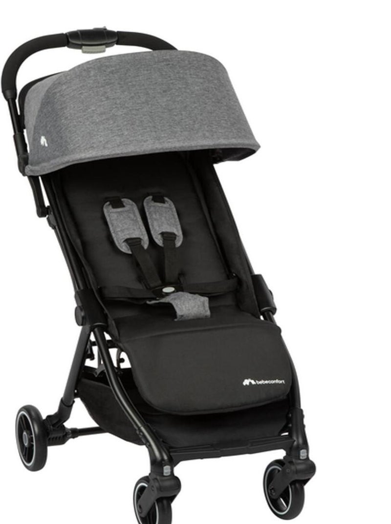 BEBECONFORT Poussette canne ultra compacte Bonny, pliage automatique, 4 roues, Black Chic Noir Gris - Kiabi