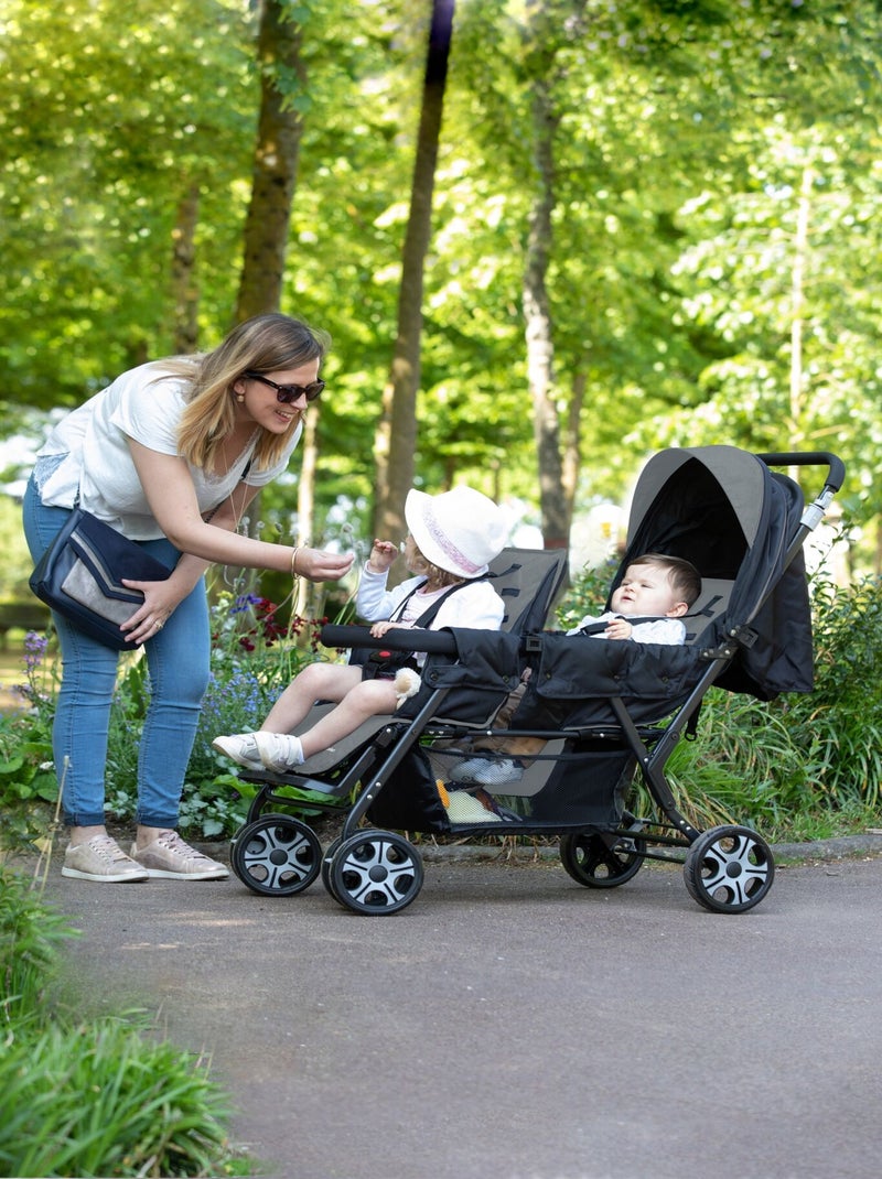 BEBECONFORT Poussette double Teamy, pour enfants d'âges rapprochés Gris - Kiabi