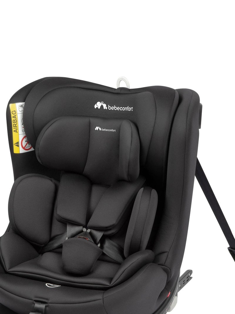 BEBECONFORT Siège auto évolutif pivotant EvolveFix i-Size - Gr 0/1/2/3 - 0 à 12 ans - Black Mist Noir Blanc - Kiabi