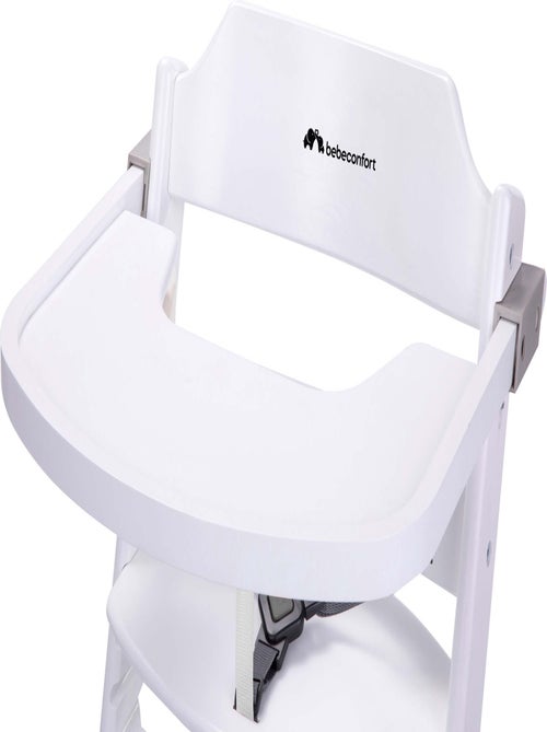 BEBECONFORT Timba basic Chaise haute bébé, Chaise bois, De 6 mois à 10 ans (30kg), Blanc - Kiabi