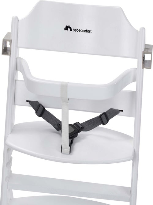 BEBECONFORT Timba basic Chaise haute bébé, Chaise bois, De 6 mois à 10 ans (30kg), Blanc - Kiabi