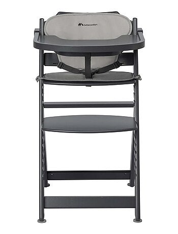 BEBE CONFORT Timba Chaise haute bébé, Chaise bois, De 6 mois à 10 ans (30kg), Warm Grey