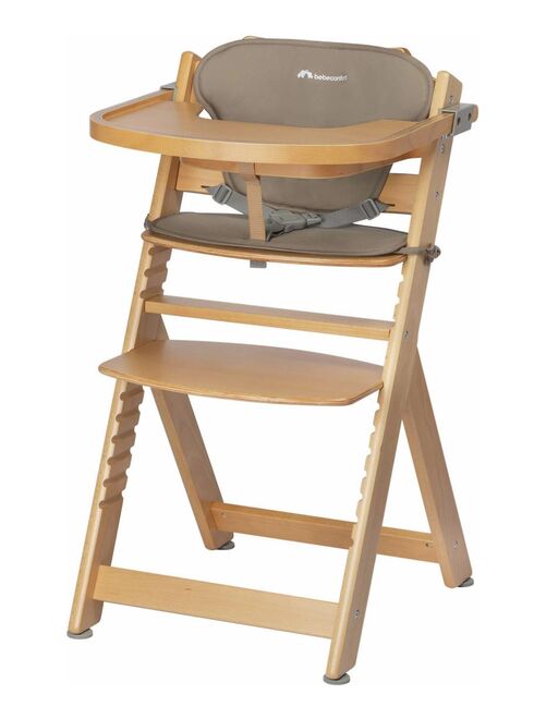 BEBECONFORT Timba + Coussin Chaise haute bébé en bois, 6 mois à 10 ans (30kg), Natural wood - Kiabi
