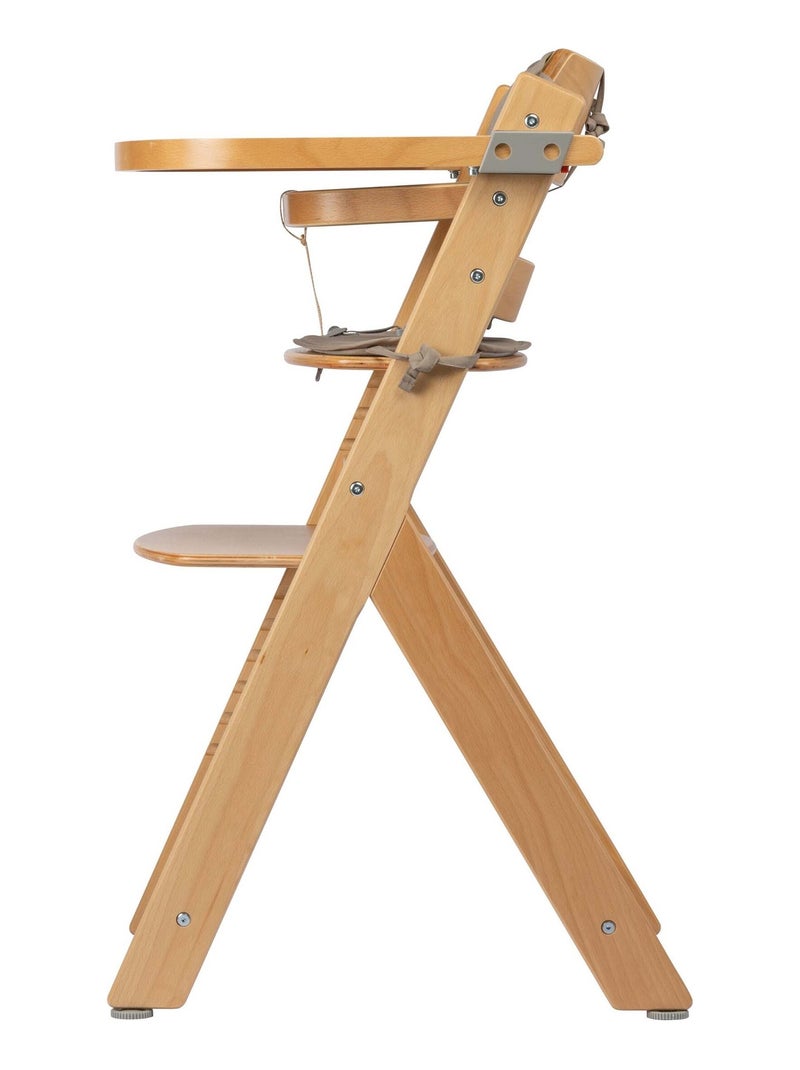 BEBECONFORT Timba + Coussin Chaise haute bébé en bois, 6 mois à 10 ans (30kg), Natural wood Beige - Kiabi