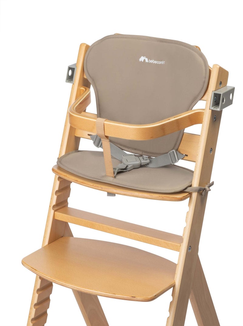 BEBECONFORT Timba + Coussin Chaise haute bébé en bois, 6 mois à 10 ans (30kg), Natural wood Beige - Kiabi