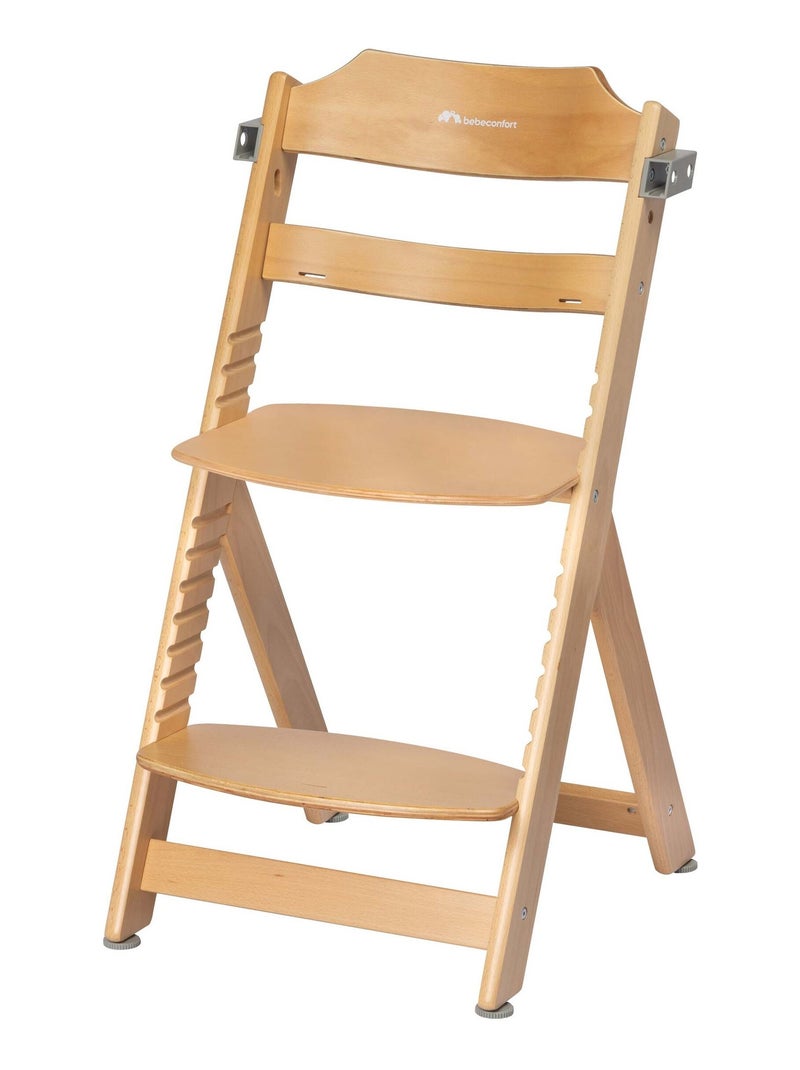 BEBECONFORT Timba + Coussin Chaise haute bébé en bois, 6 mois à 10 ans (30kg), Natural wood Beige - Kiabi