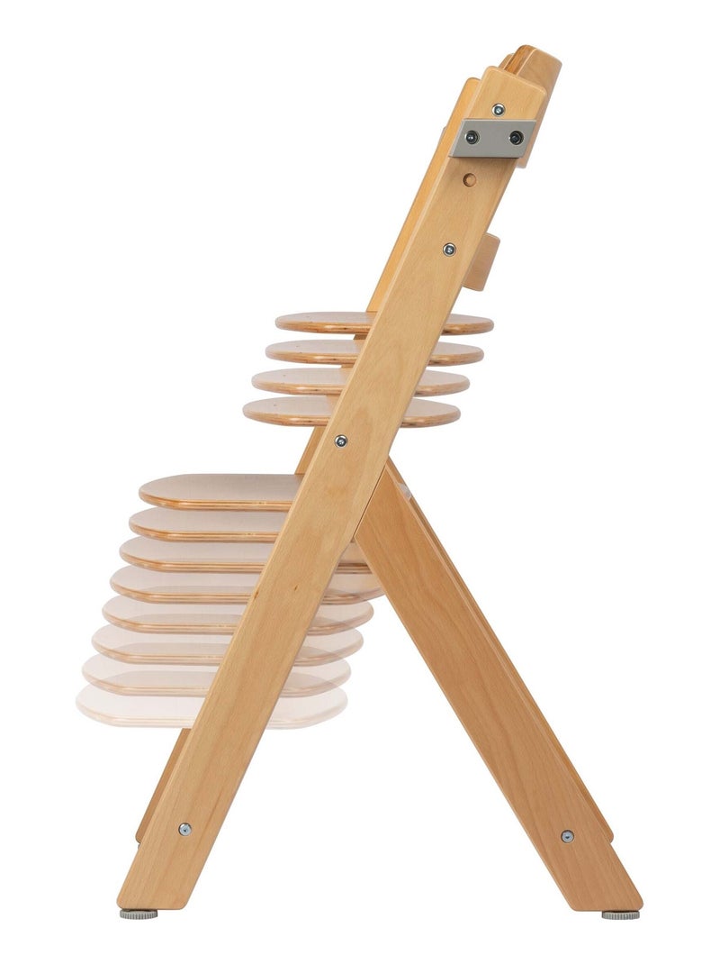 BEBECONFORT Timba + Coussin Chaise haute bébé en bois, 6 mois à 10 ans (30kg), Natural wood Beige - Kiabi