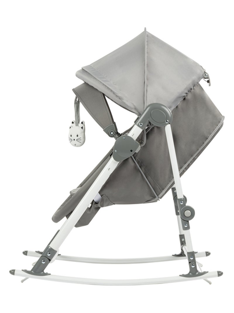 BEBECONFORT Transat 3 en 1 bébé Calys, Balancelle, berceau, de la naissance jusqu'à 9 mois (9kg) Gris clair - Kiabi