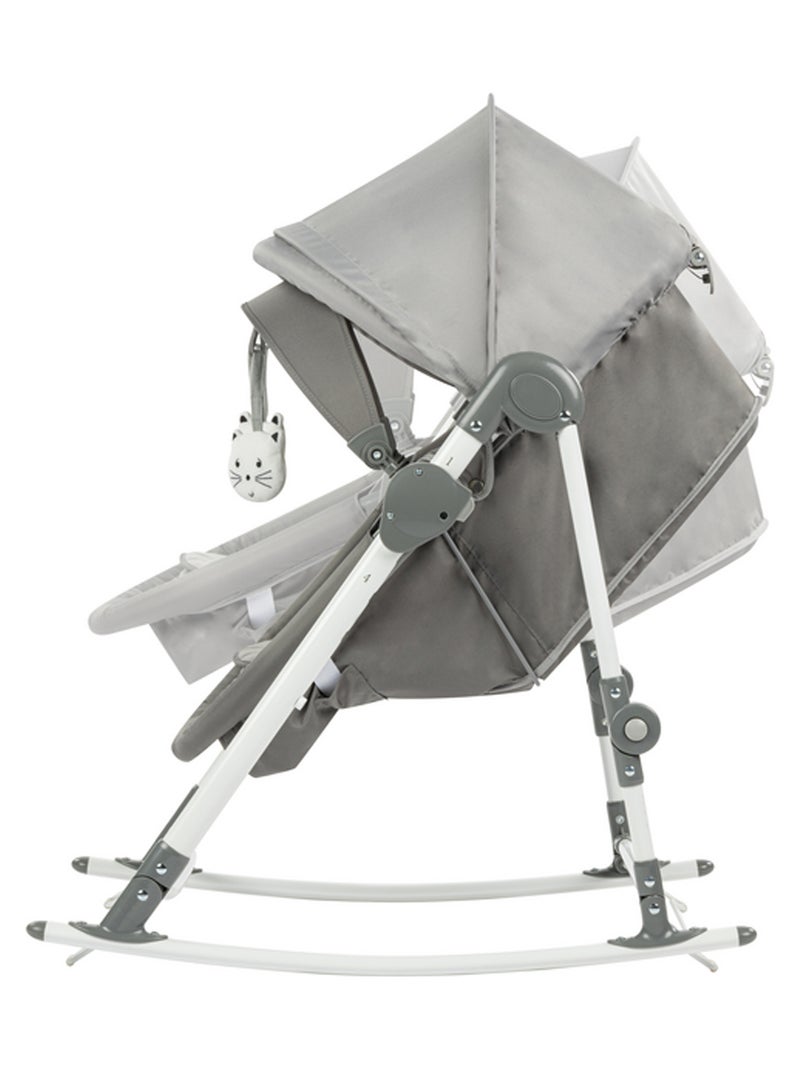 BEBECONFORT Transat 3 en 1 bébé Calys, Balancelle, berceau, de la naissance jusqu'à 9 mois (9kg) Gris clair - Kiabi