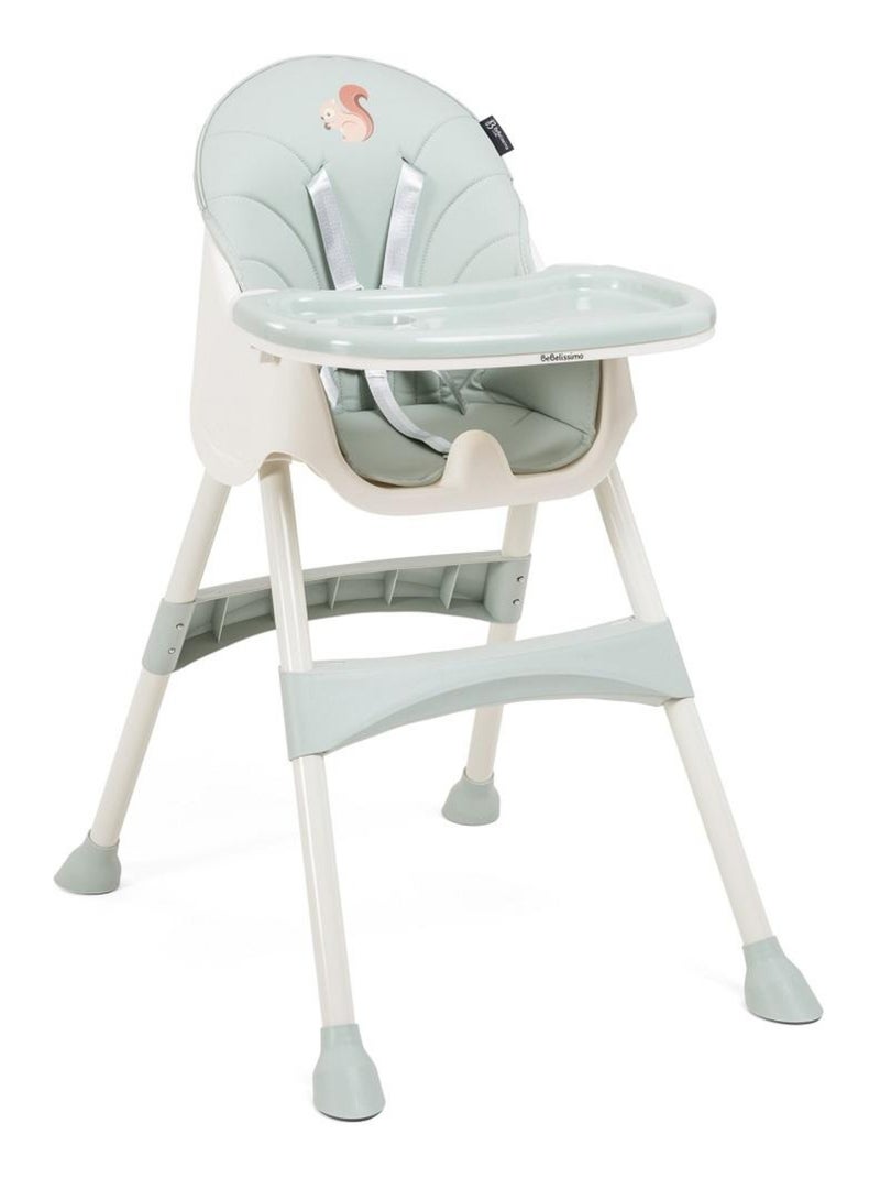 Bebelissimo - Chaise haute 2 en 1 - Evolutive - Réglable - Pliable- Squirrel - vert - Ha-002 Vert - Kiabi