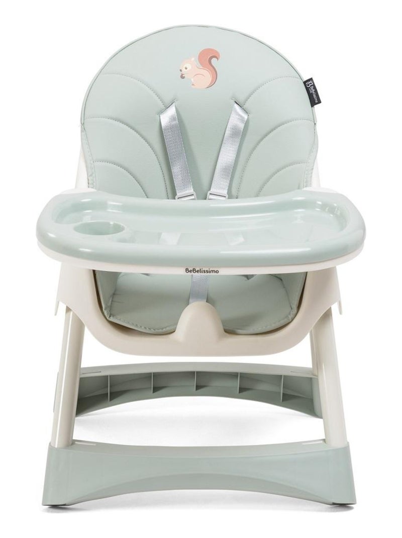 Bebelissimo - Chaise haute 2 en 1 - Evolutive - Réglable - Pliable- Squirrel - vert - Ha-002 Vert - Kiabi