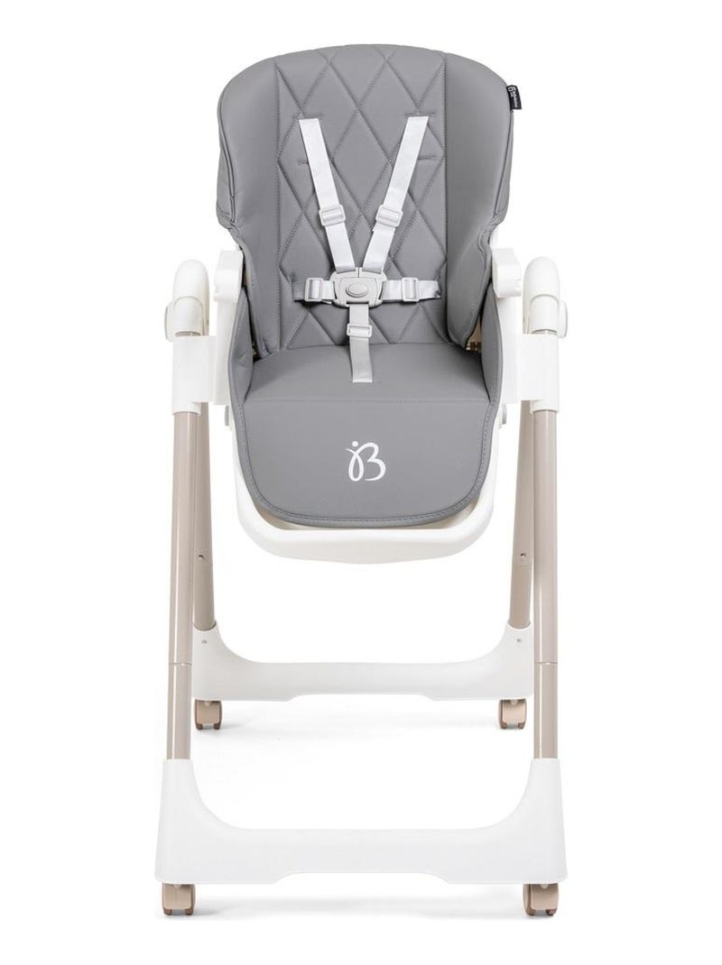 Bebelissimo - Chaise haute évolutive bébé - Pliable - Compacte - Réglable hauteur - De 6 mois à 3 an Gris - Kiabi