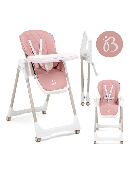 Bebelissimo - Chaise haute évolutive bébé - Pliable - Compacte - Réglable hauteur - De 6 mois à 3 an - Kiabi