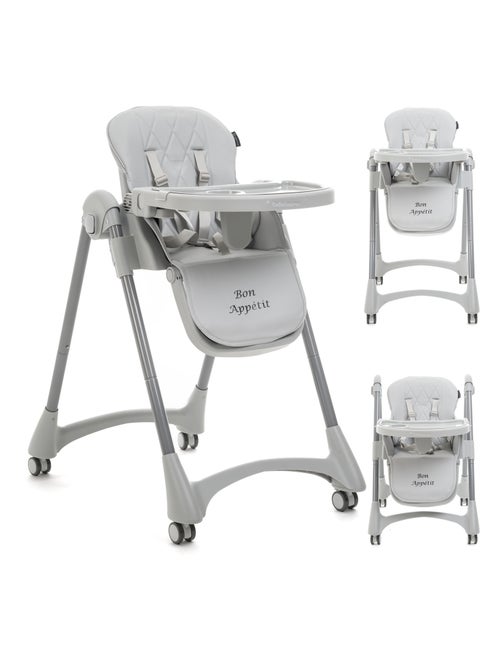 Bebelissimo - Chaise haute évolutive bébé - Pliable - Réglable hauteur - Bon Appetit - Kiabi Bebelissimo - Chaise haute évolutive bébé - Pliable - Réglable hauteur - Bon Appetit - Kiabi