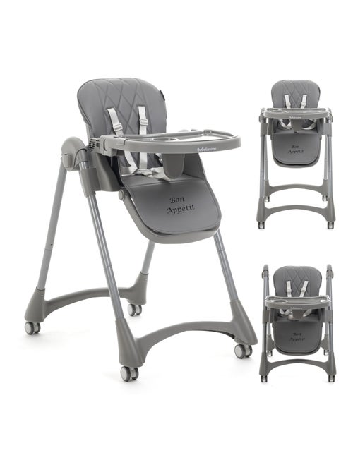 Bebelissimo - Chaise haute évolutive bébé - Pliable - Réglable hauteur - Bon Appetit - Kiabi Bebelissimo - Chaise haute évolutive bébé - Pliable - Réglable hauteur - Bon Appetit - Kiabi