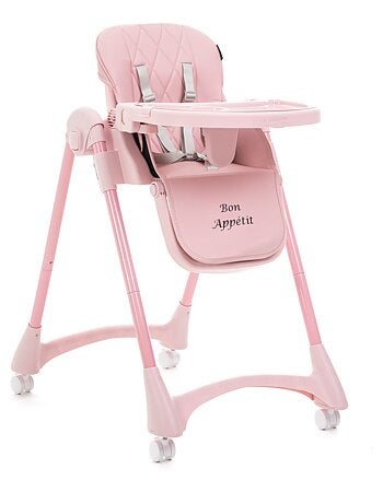 Bebelissimo - Chaise haute évolutive bébé - Pliable - Réglable hauteur - Bon Appetit