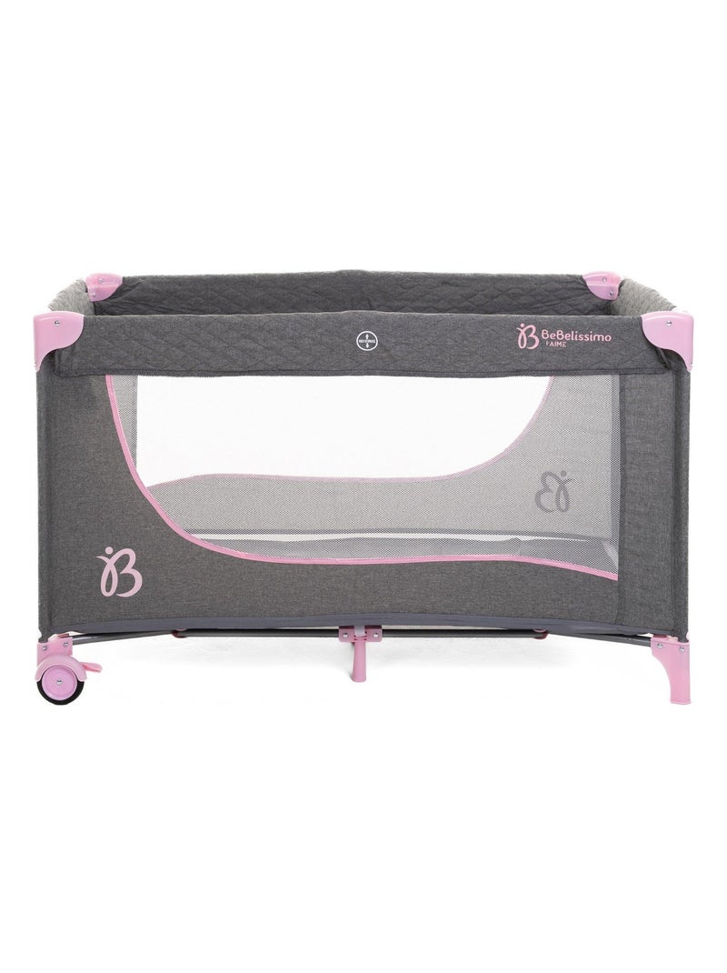 BEBELISSIMO - Lit parapluie bébé - berceau bébé - dès la naissance - Nuit - lit pliant Rose - Kiabi
