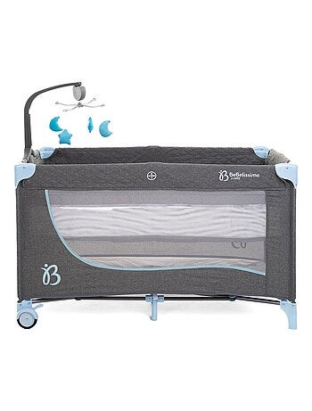 BEBELISSIMO - Lit parapluie bébé - berceau bébé - Nuit - lit pliant - 2 niveaux