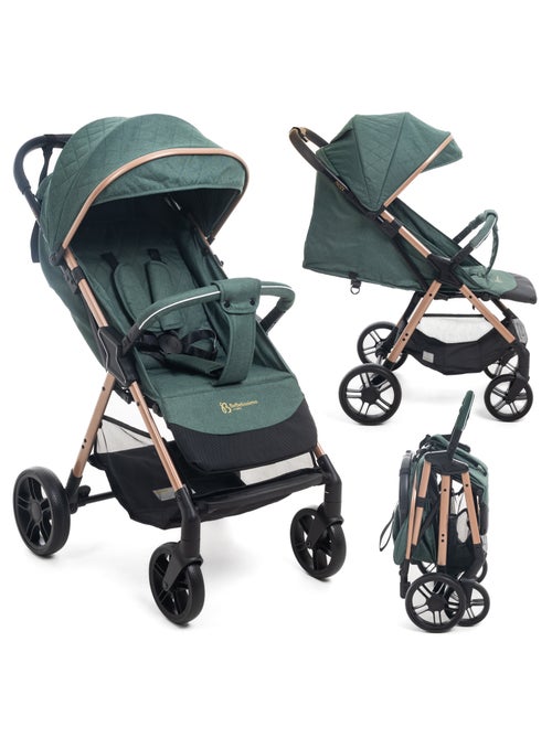 Bebelissimo - poussette bébé canne ultra compacte - noix - Kiabi Bebelissimo - poussette bébé canne ultra compacte - noix - Kiabi