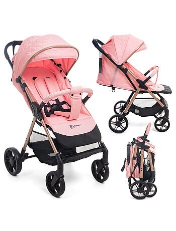 Bebelissimo - poussette bébé canne ultra compacte - noix - vert