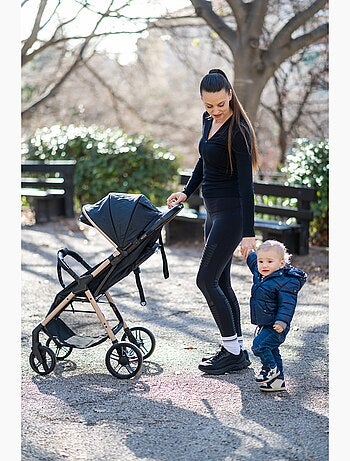 Bebelissimo - poussette bébé canne ultra compacte - noix - vert