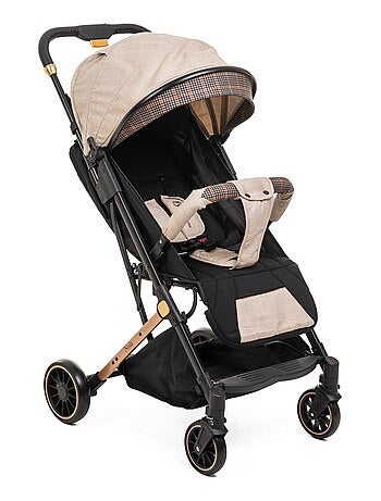 Bebelissimo - Poussette bébé Citadine Ultra Compacte - De 0 à 36 mois - Nola - beige
