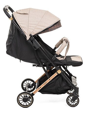 Bebelissimo - Poussette bébé Citadine Ultra Compacte - De 0 à 36 mois - Nola - beige