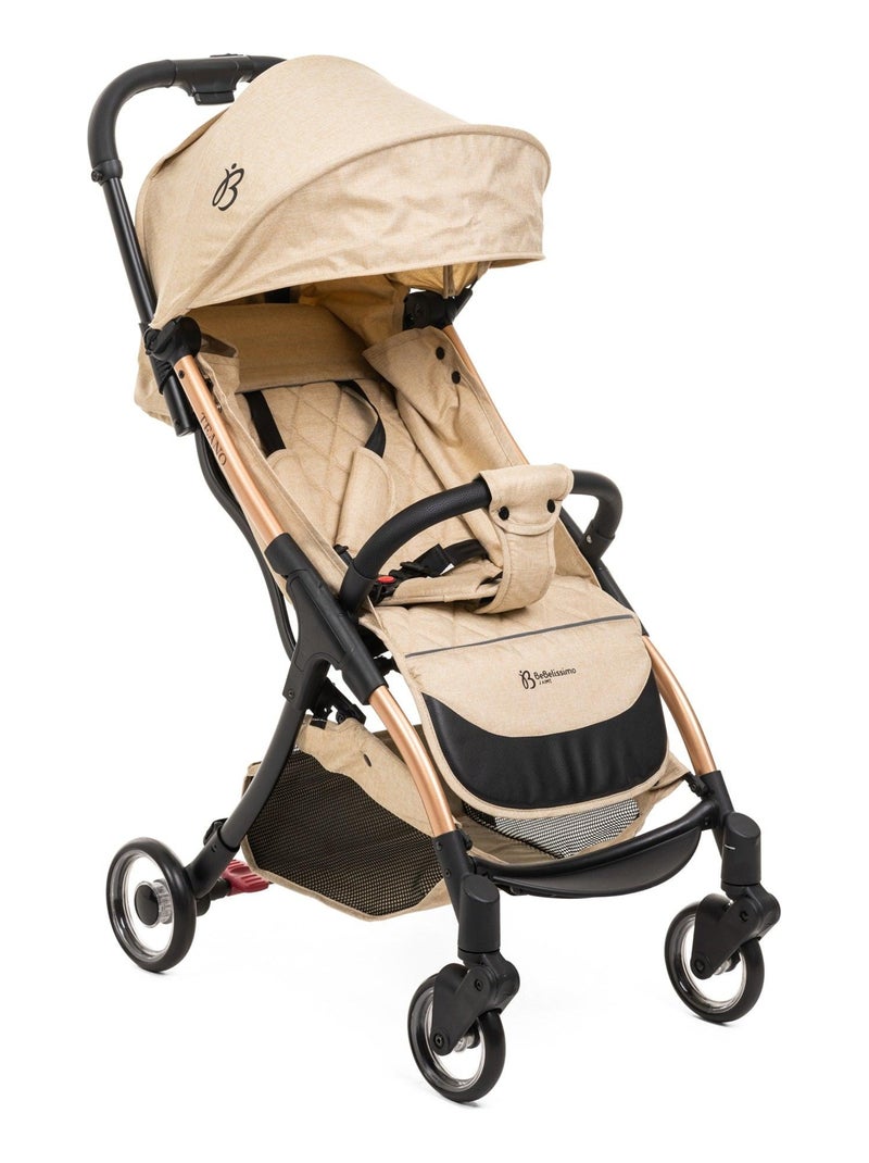 Bebelissimo - Poussette bébé Citadine Ultra Compacte - De 0 à 36 mois - Teano - beige Beige - Kiabi