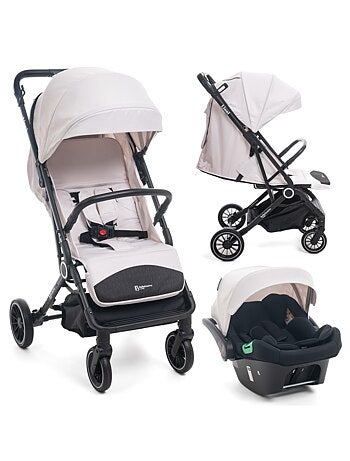 BEBELISSIMO - Poussette combinée duo 2 en 1 - siège auto 0+ Lioni - beige