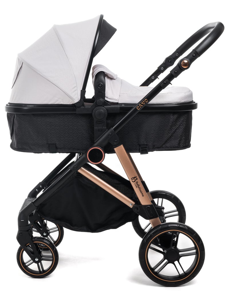BEBELISSIMO - Poussette combinée trio 3 en 1 - siège auto - CAVO Beige - Kiabi