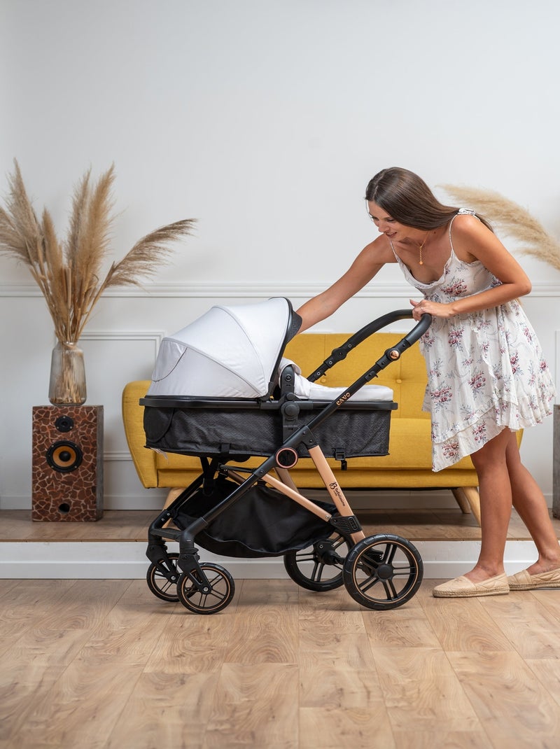 BEBELISSIMO - Poussette combinée trio 3 en 1 - siège auto - CAVO Bordeaux - Kiabi