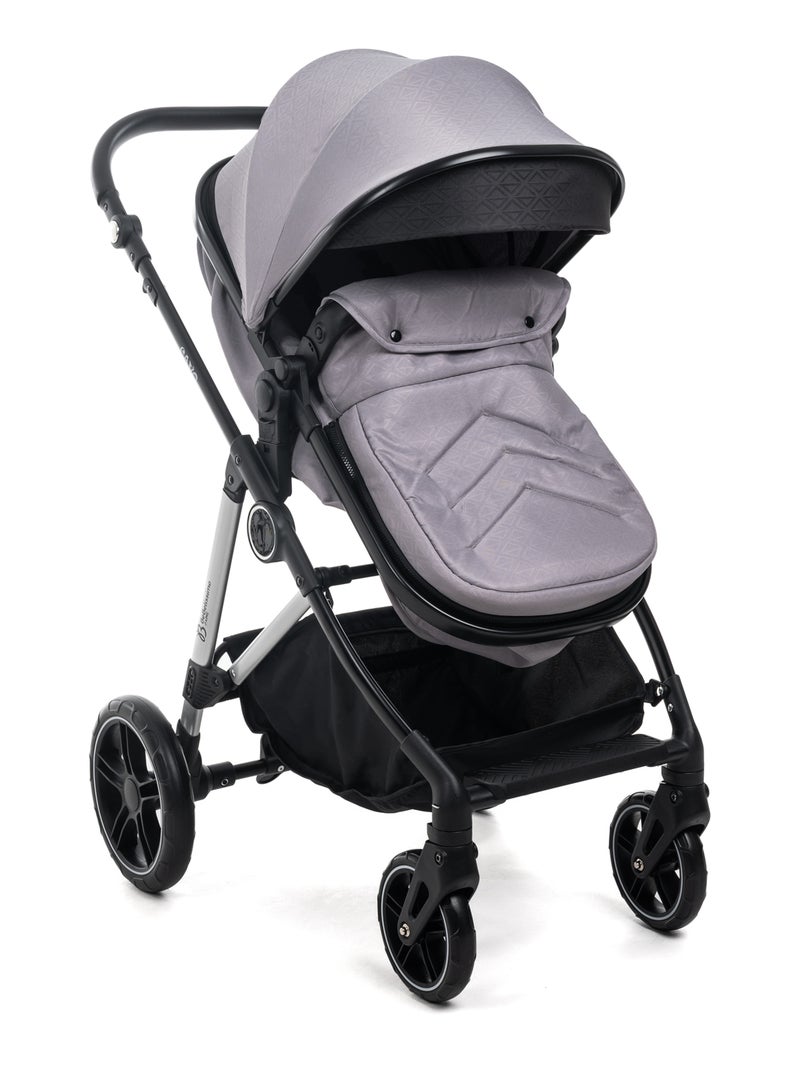 BEBELISSIMO - Poussette combinée trio 3 en 1 - siège auto - CAVO Gris Gris - Kiabi
