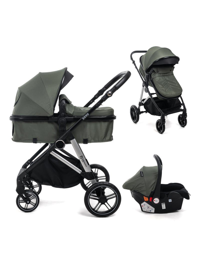 BEBELISSIMO - Poussette combinée trio 3 en 1 - siège auto - CAVO Vert - Kiabi