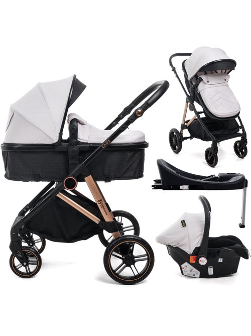 BEBELISSIMO - Poussette combinée trio 3 en 1 - siège auto 0+ IRIS – base Isofix - Kiabi BEBELISSIMO - Poussette combinée trio 3 en 1 - siège auto 0+ IRIS – base Isofix - Kiabi