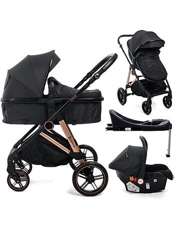 BEBELISSIMO - Poussette combinée trio 3 en 1 - siège auto 0+ IRIS – base Isofix