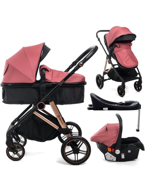 BEBELISSIMO - Poussette combinée trio 3 en 1 - siège auto 0+ IRIS – base Isofix - Kiabi BEBELISSIMO - Poussette combinée trio 3 en 1 - siège auto 0+ IRIS – base Isofix - Kiabi
